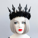 Maxbell Gothic Garland Crown Wreath Queen Tiara Headdress for Party Pageant Dancing