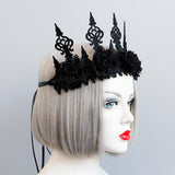 Maxbell Gothic Garland Crown Wreath Queen Tiara Headdress for Party Pageant Dancing