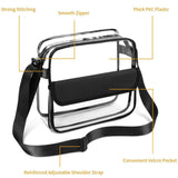 Maxbell Clear Bag Tote Women Men Shoulder Bag Purse for Sports Events Beach Concert