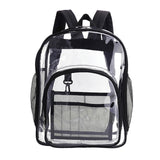 Maxbell Transparent Book Bags Multifunction Clear PVC Backpack for Work Black