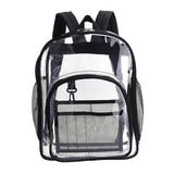 Maxbell Transparent Book Bags Multifunction Clear PVC Backpack for Work Black