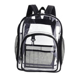 Maxbell Transparent Book Bags Multifunction Clear PVC Backpack for Work Black
