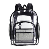Maxbell Transparent Book Bags Multifunction Clear PVC Backpack for Work Black