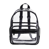 Maxbell Clear Transparent Backpack Waterproof Storage Bag for Sports Men Women Black