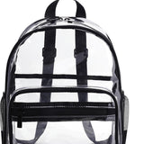 Maxbell Clear Transparent Backpack Waterproof Storage Bag for Sports Men Women Black