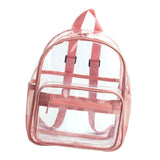 Maxbell Clear Transparent Backpack Waterproof Storage Bag for Sports Men Women Pink