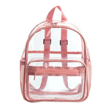 Maxbell Clear Transparent Backpack Waterproof Storage Bag for Sports Men Women Pink