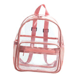 Maxbell Clear Transparent Backpack Waterproof Storage Bag for Sports Men Women Pink