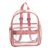 Maxbell Clear Transparent Backpack Waterproof Storage Bag for Sports Men Women Pink