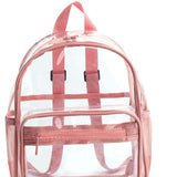 Maxbell Clear Transparent Backpack Waterproof Storage Bag for Sports Men Women Pink