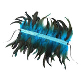 Maxbell Gothic Victorian Feather Collar Shoulder Cape Neck Warp for Halloween Blue