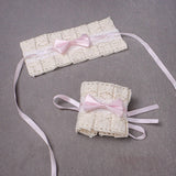 Maxbell Anime Maid Cosplay Accessories Lolita Hand Sleeve Wrist Cuffs for Wedding Light Pink