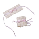 Maxbell Anime Maid Cosplay Accessories Lolita Hand Sleeve Wrist Cuffs for Wedding Light Pink