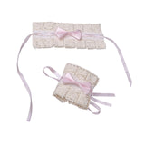 Maxbell Anime Maid Cosplay Accessories Lolita Hand Sleeve Wrist Cuffs for Wedding Light Pink