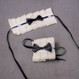 Maxbell Anime Maid Cosplay Accessories Lolita Hand Sleeve Wrist Cuffs for Wedding Black