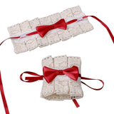 Maxbell Anime Maid Cosplay Accessories Lolita Hand Sleeve Wrist Cuffs for Wedding Red