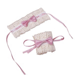 Maxbell Anime Maid Cosplay Accessories Lolita Hand Sleeve Wrist Cuffs for Wedding Pink