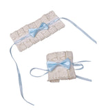 Maxbell Anime Maid Cosplay Accessories Lolita Hand Sleeve Wrist Cuffs for Wedding Blue