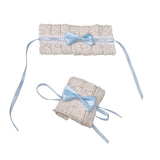 Maxbell Anime Maid Cosplay Accessories Lolita Hand Sleeve Wrist Cuffs for Wedding Blue