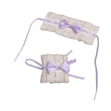 Maxbell Anime Maid Cosplay Accessories Lolita Hand Sleeve Wrist Cuffs for Wedding Purple