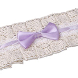 Maxbell Anime Maid Cosplay Accessories Lolita Hand Sleeve Wrist Cuffs for Wedding Purple