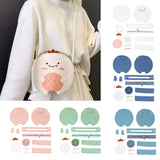 Maxbell DIY Leather Shoulder Bag Making Tote Wallet Material Craft Sewing Handmade White