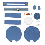 Maxbell DIY Leather Shoulder Bag Making Tote Wallet Material Craft Sewing Handmade Blue