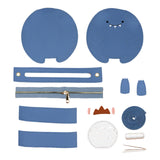 Maxbell DIY Leather Shoulder Bag Making Tote Wallet Material Craft Sewing Handmade Blue