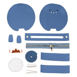 Maxbell DIY Leather Shoulder Bag Making Tote Wallet Material Craft Sewing Handmade Blue