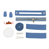 Maxbell DIY Leather Shoulder Bag Making Tote Wallet Material Craft Sewing Handmade Blue