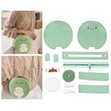 Maxbell DIY Leather Shoulder Bag Making Tote Wallet Material Craft Sewing Handmade Green