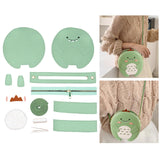 Maxbell DIY Leather Shoulder Bag Making Tote Wallet Material Craft Sewing Handmade Green