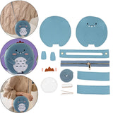 Maxbell DIY Leather Shoulder Bag Making Tote Wallet Material Craft Sewing Handmade Light Blue