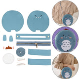 Maxbell DIY Leather Shoulder Bag Making Tote Wallet Material Craft Sewing Handmade Light Blue