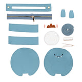 Maxbell DIY Leather Shoulder Bag Making Tote Wallet Material Craft Sewing Handmade Light Blue