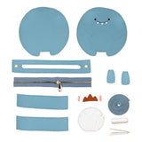 Maxbell DIY Leather Shoulder Bag Making Tote Wallet Material Craft Sewing Handmade Light Blue