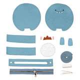 Maxbell DIY Leather Shoulder Bag Making Tote Wallet Material Craft Sewing Handmade Light Blue
