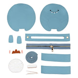 Maxbell DIY Leather Shoulder Bag Making Tote Wallet Material Craft Sewing Handmade Light Blue