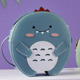 Maxbell DIY Leather Shoulder Bag Making Tote Wallet Material Craft Sewing Handmade Light Blue