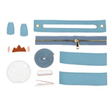 Maxbell DIY Leather Shoulder Bag Making Tote Wallet Material Craft Sewing Handmade Light Blue