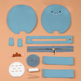 Maxbell DIY Leather Shoulder Bag Making Tote Wallet Material Craft Sewing Handmade Light Blue