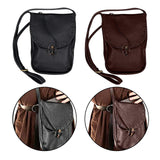 Maxbell Leather Medieval Belt Pouch Handmade Costume Accessories Wallet black