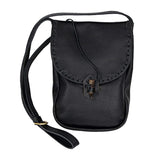 Maxbell Leather Medieval Belt Pouch Handmade Costume Accessories Wallet black