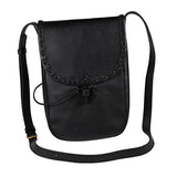 Maxbell Leather Medieval Belt Pouch Handmade Costume Accessories Wallet black