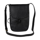 Maxbell Leather Medieval Belt Pouch Handmade Costume Accessories Wallet black