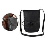 Maxbell Leather Medieval Belt Pouch Handmade Costume Accessories Wallet black