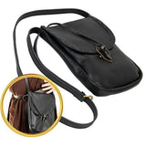 Maxbell Leather Medieval Belt Pouch Handmade Costume Accessories Wallet black