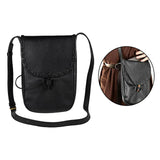 Maxbell Leather Medieval Belt Pouch Handmade Costume Accessories Wallet black