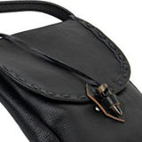 Maxbell Leather Medieval Belt Pouch Handmade Costume Accessories Wallet black