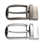 Maxbell Metal Belt Buckle Classic Single Prong for 33mm-34mm Belt Pin Belt Buckle Matte Silver